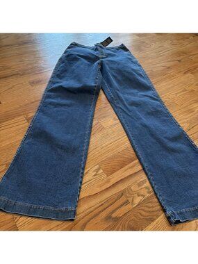 SOFT SURROUNDINGS WOMENS DENIM PULL ON JEANS MEDIUM
